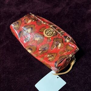 Tory Burch Red and Brown Women's make-up bag